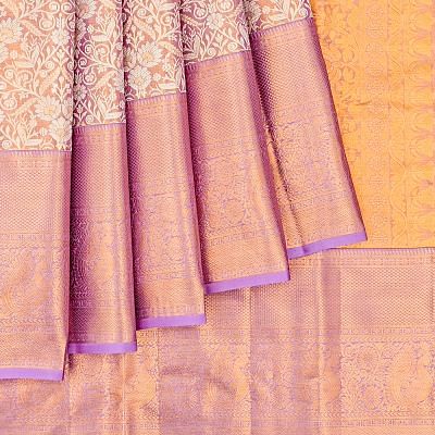 Taranga Kanchi Silk Tissue Brocade Violet Saree