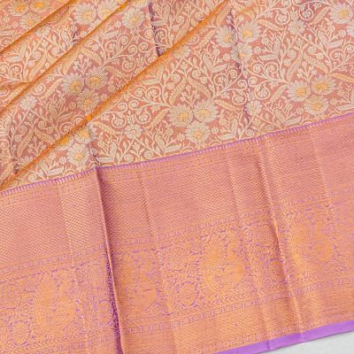 Taranga Kanchi Silk Tissue Brocade Violet Saree