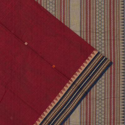 Chettinad Cotton Butta Maroon Saree