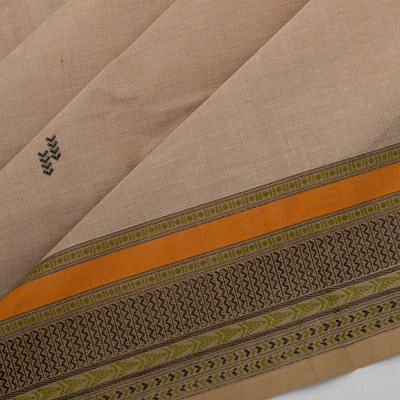 Chettinad Cotton Butta Beige Saree