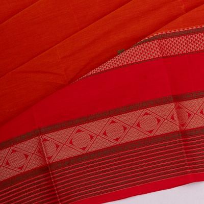 Chettinad Cotton Butta Orange Saree