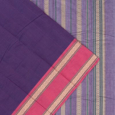 Chettinad Cotton Butta Violet Saree