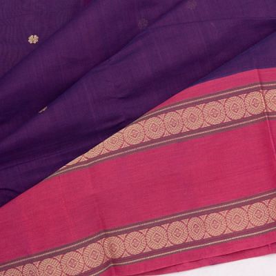 Chettinad Cotton Butta Violet Saree