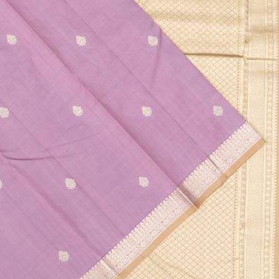 Classic Kanchipuram Silk Butta Lavender Saree