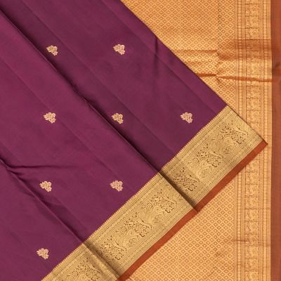 Classic Kanchipuram Silk Butta Purple Saree