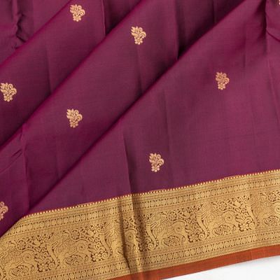 Classic Kanchipuram Silk Butta Purple Saree