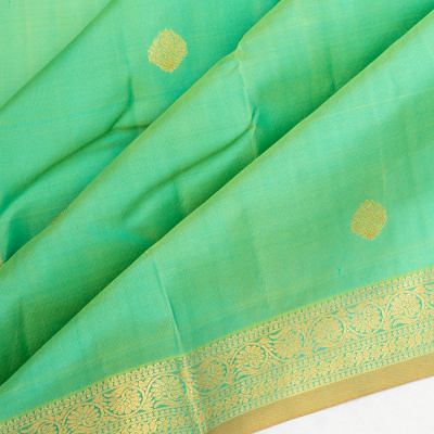 Classic Kanchipuram Silk Tissue Butta Sea Green Saree