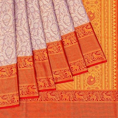 Taranga Kanchi Silk Tissue Brocade Lavender Saree