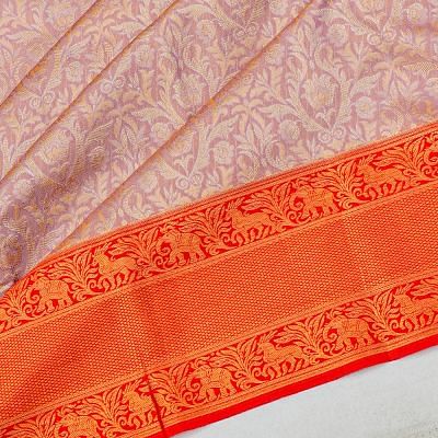 Taranga Kanchi Silk Tissue Brocade Lavender Saree