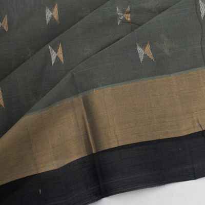 Chettinad Cotton Butta Grey Saree