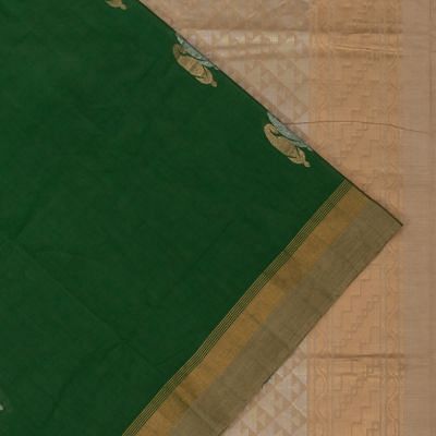 Chettinad Cotton Butta Green Saree