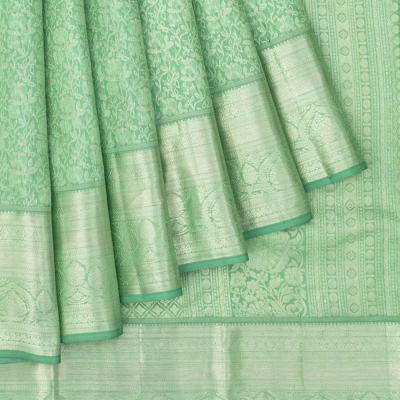 Taranga Kanchi Silk Brocade Pastel Green Saree