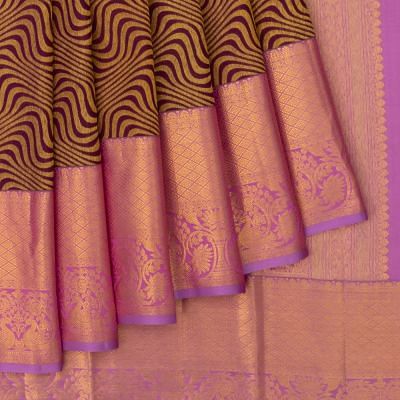 Taranga Kanchi Silk Geometrical Brocade Purple Saree