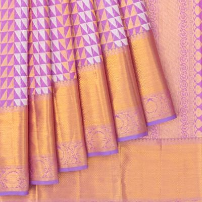 Taranga Kanchi Silk Geometrical Brocade Lavender Saree