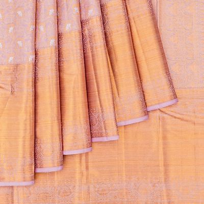 Kanchipuram Silk Brocade Lavender Saree