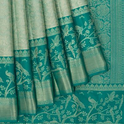 Taranga Kanchi Silk Jaal Pastel Green Saree