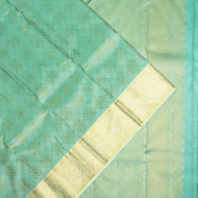 Kanchipuram Silk Brocade Sea Green Saree