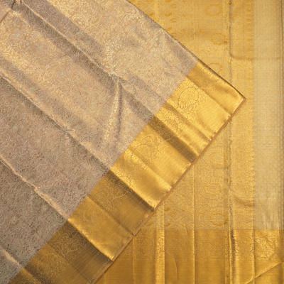 Kanchipuram Silk Tissue Brocade Gold Saree