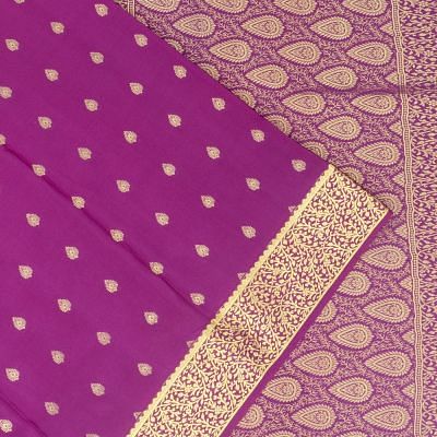 Mysore Silk Butta Purple Saree