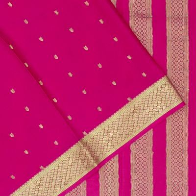 Mysore Silk Butta Rani Pink Saree