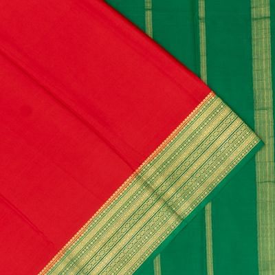 Mysore Silk Plain Red Saree