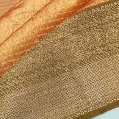 Kanchipuram Silk Brocade Cream Saree