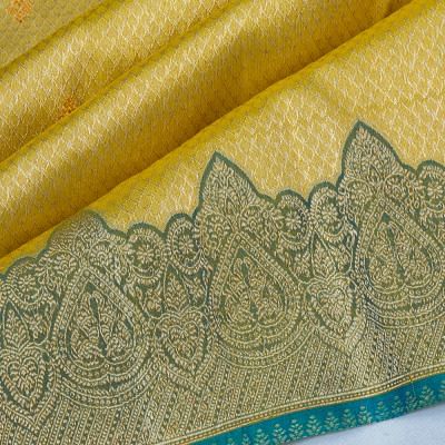 Kanchipuram Silk Tissue Brocade And Butta Green Saree