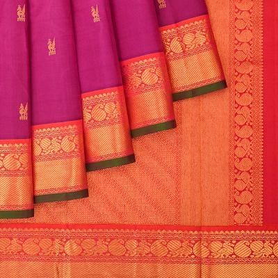 Classic Kanchipuram Silk Butta Purple Saree