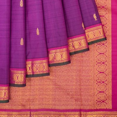 Classic Kanchipuram Silk Butta Violet Saree