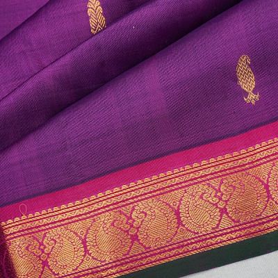 Classic Kanchipuram Silk Butta Violet Saree