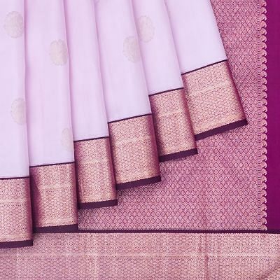 Classic Kanchipuram Silk Butta Lavender Saree