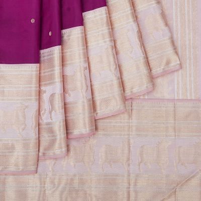 Classic Kanchipuram Silk Butta Purple Saree