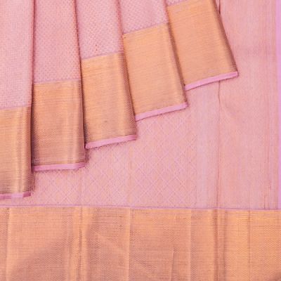 Kanchipuram Silk Brocade Lilac Saree