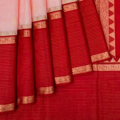 Classic Kanchipuram Silk Butta Pink Saree