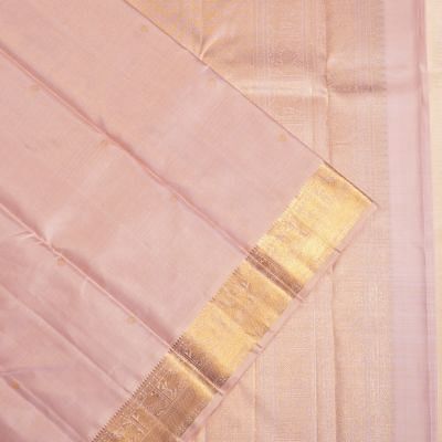 Kanchipuram Silk Oosi Lines And Butta Baby Pink Saree