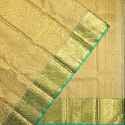 Kanchipuram Silk Tissue Brocade Gold Saree