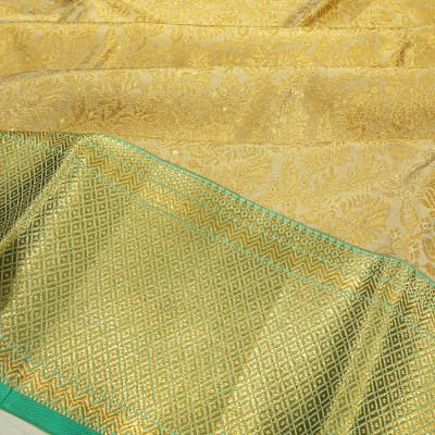 Kanchipuram Silk Tissue Brocade Gold Saree