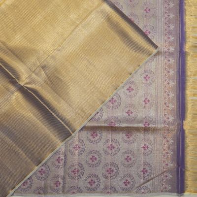 Kanchipuram Silk Tissue Brocade Gold Saree