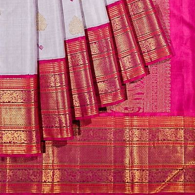 Classic Kanchipuram Silk Butta Lavender Saree