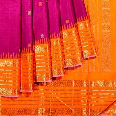 Classic Kanchipuram Silk Butta Purple Saree