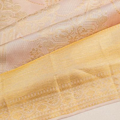 Kanchipuram Silk Tissue Brocade Lavender Saree