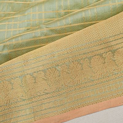 Coimbatore Soft Silk Checks Pastel Green Saree