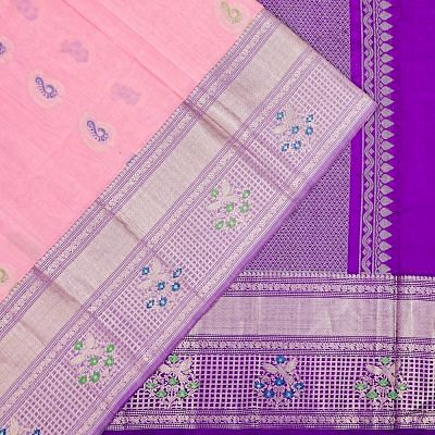 Coimbatore Soft Silk Butta Baby Pink Saree