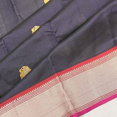 Classic Kanchipuram Silk Butta Dark Blue Saree