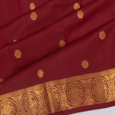 Classic Kanchipuram Silk Butta Maroon Saree