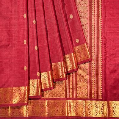 Classic Kanchipuram Silk Butta Maroon Saree