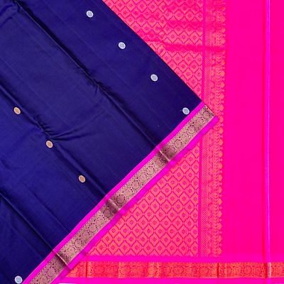 Taranga Kanchi Silk Butta Dark Blue Saree