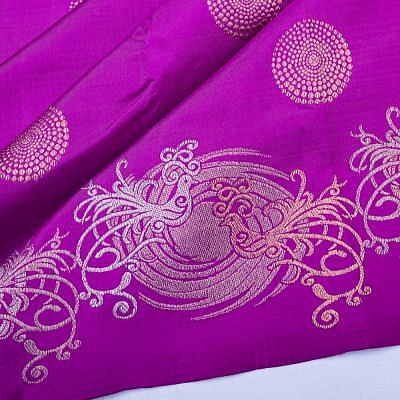 Kanchipuram Silk Butta Violet Saree