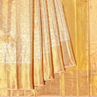 Taranga Kanchi Silk Tissue Brocade Gold Saree