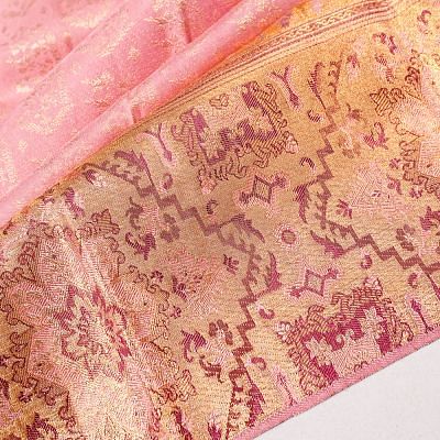 Kanchipuram Silk Brocade Baby Pink Saree